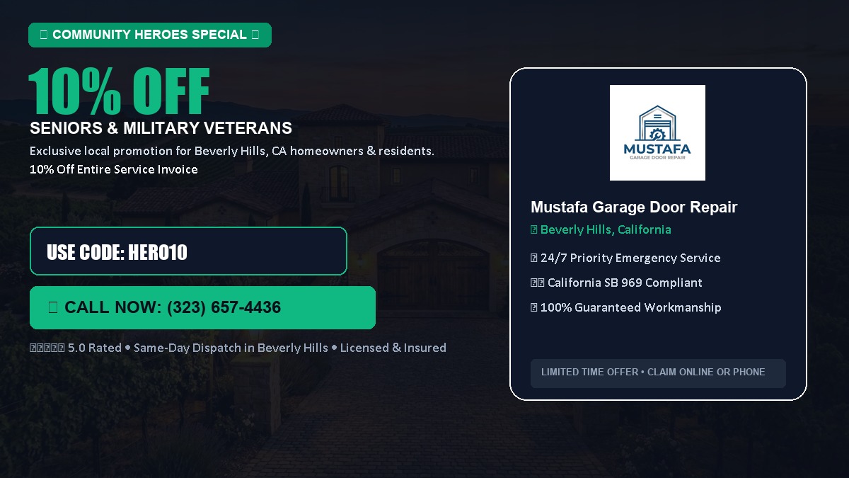 10% OFF Senior Citizens (65+) & Military / Veteran Community Discount in Beverly Hills, CA